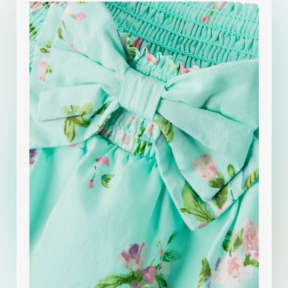 Gymboree Floral Aqua Skirt